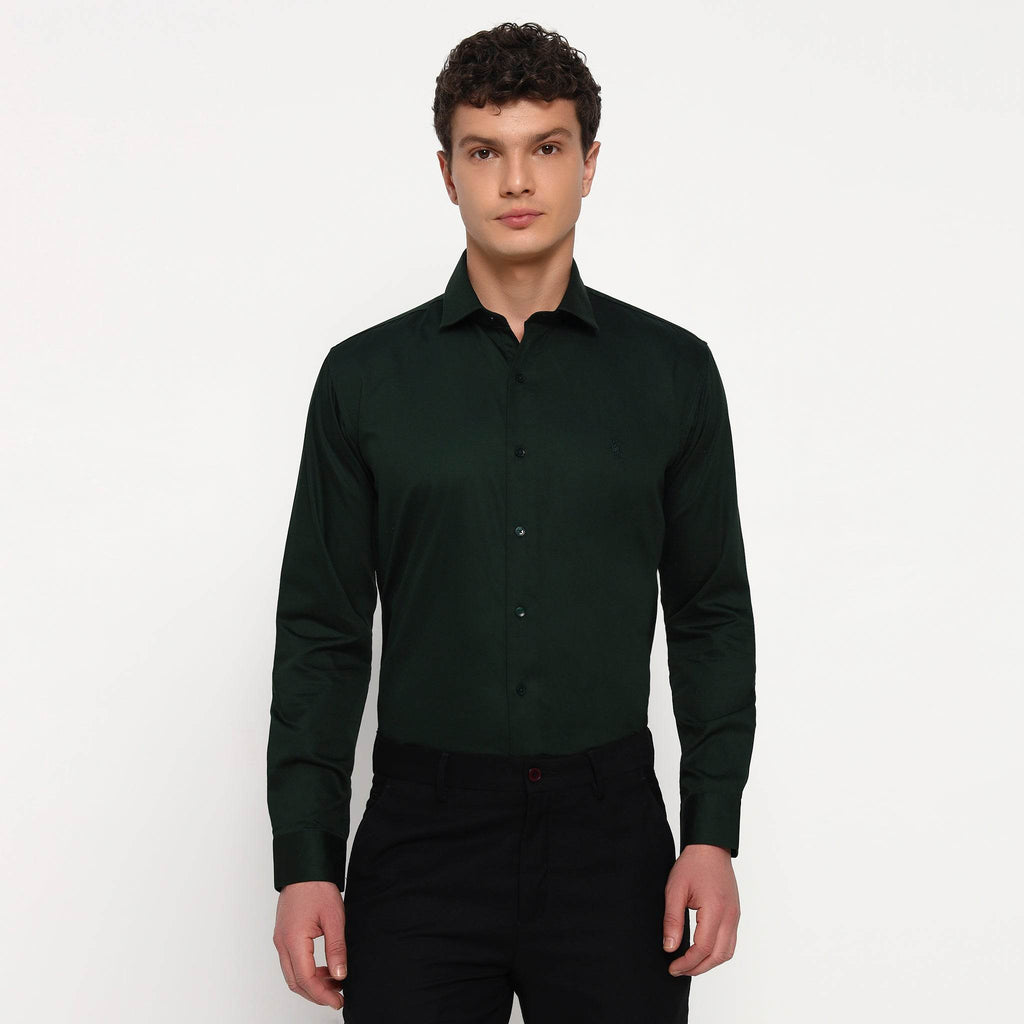 Forest Green Satin Shirt