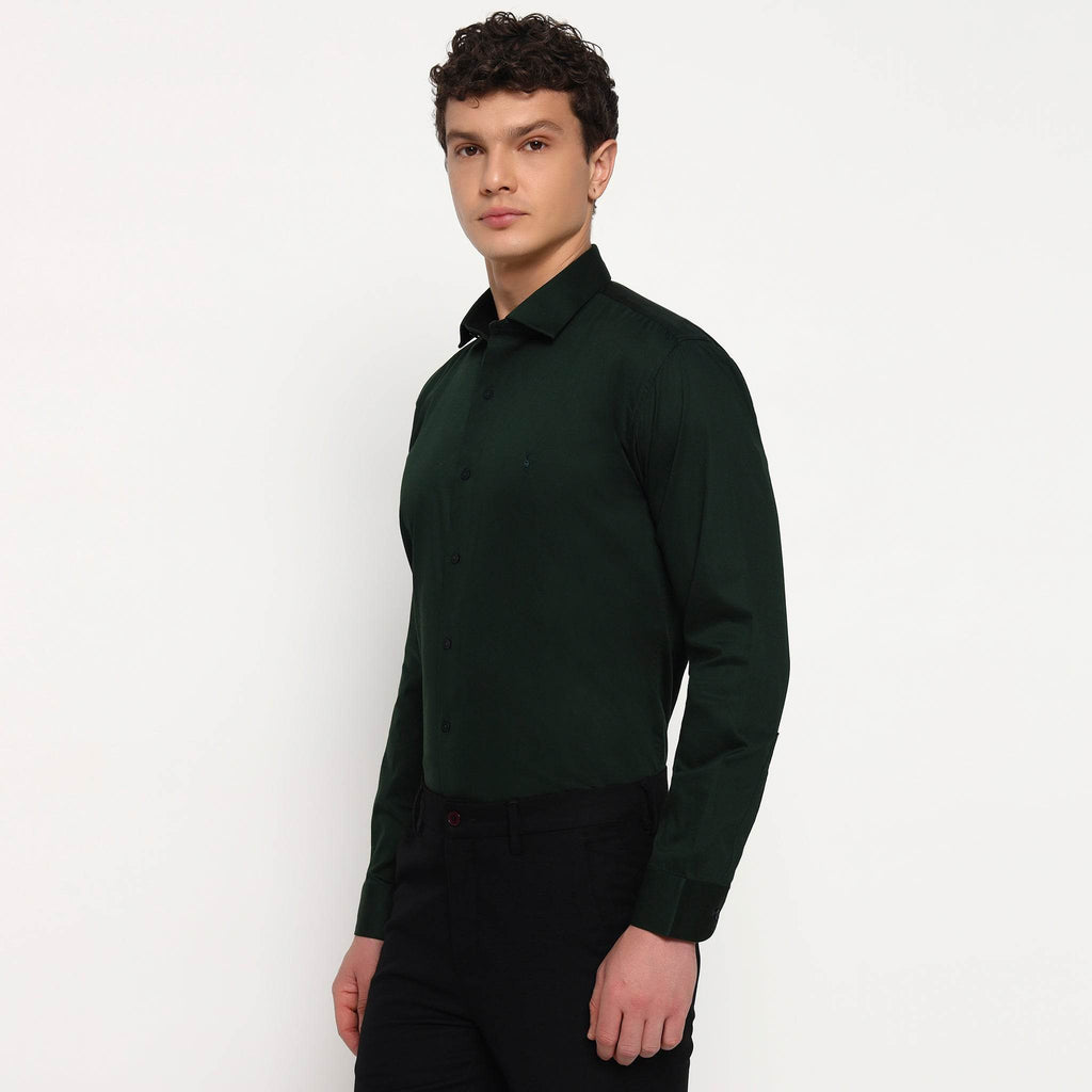 Forest Green Satin Shirt