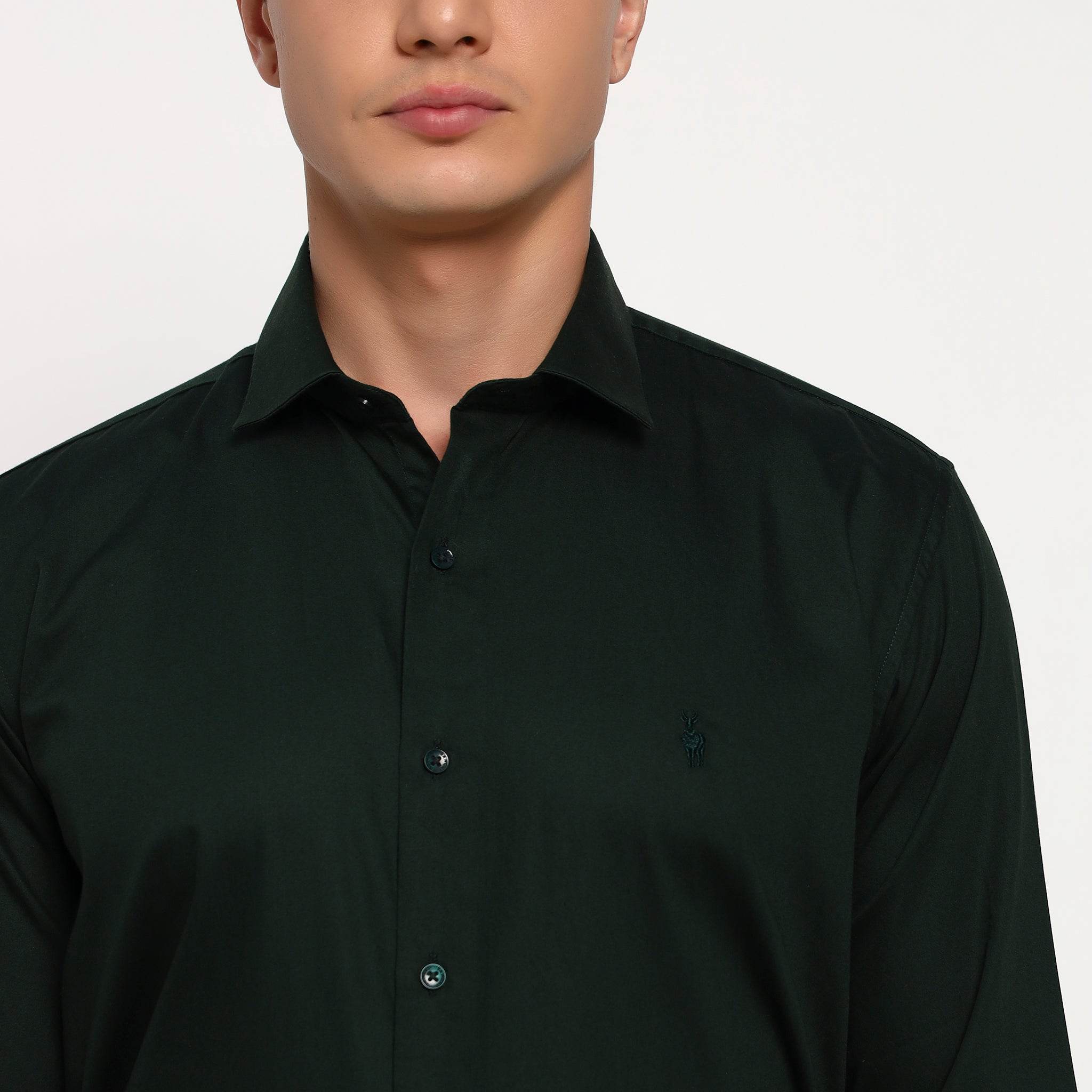 Forest Green Satin Shirt