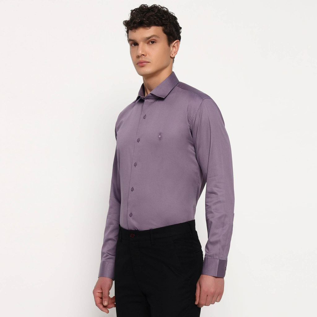 Dusty Purple Satin Shirt