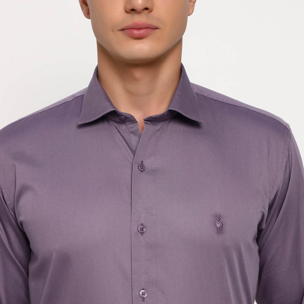 Dusty Purple Satin Shirt