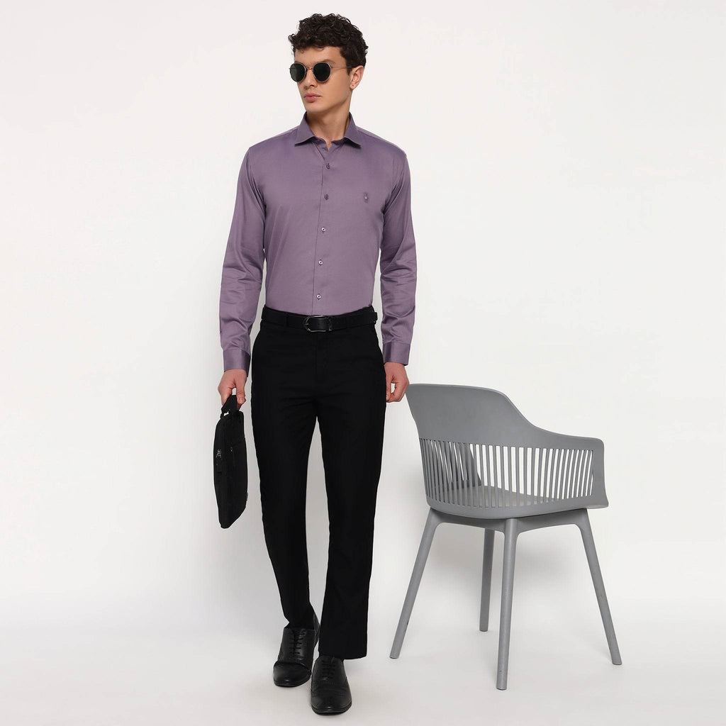 Dusty Purple Satin Shirt