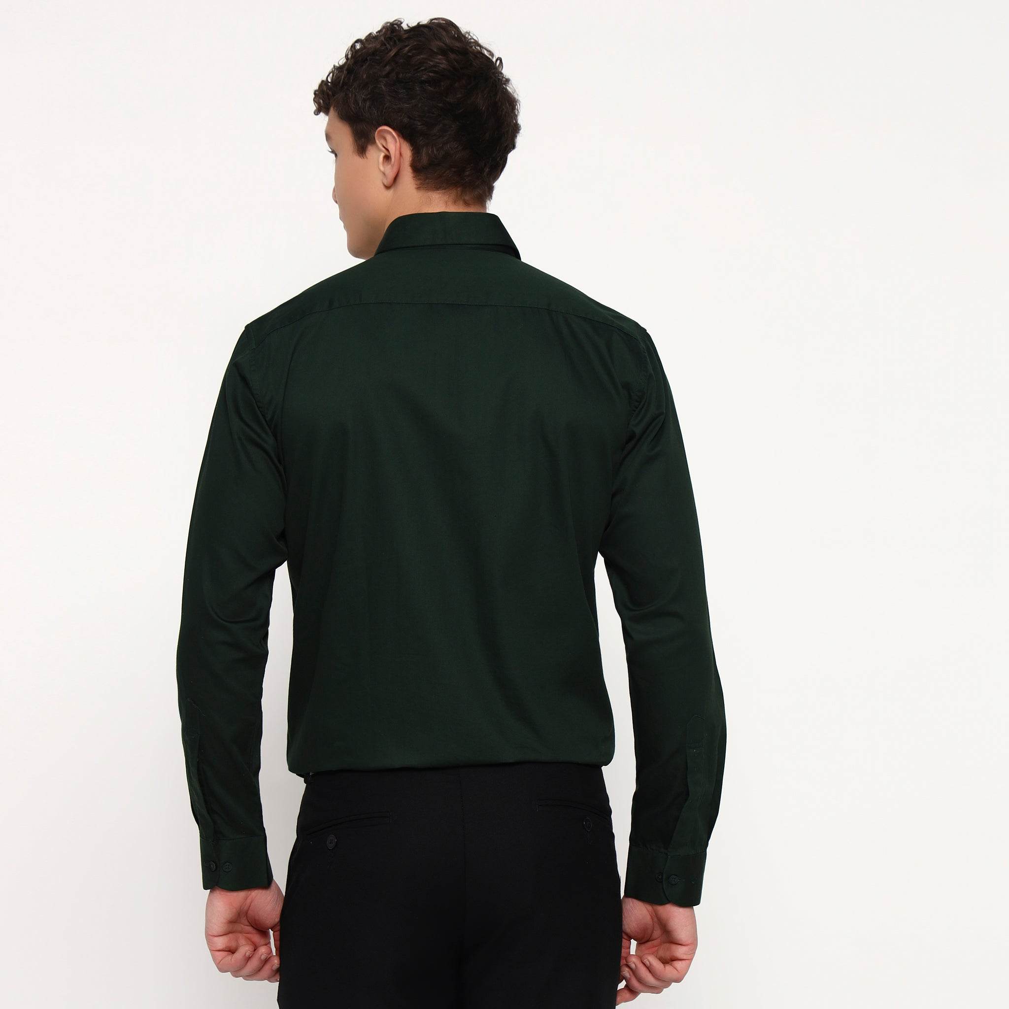 Forest Green Satin Shirt