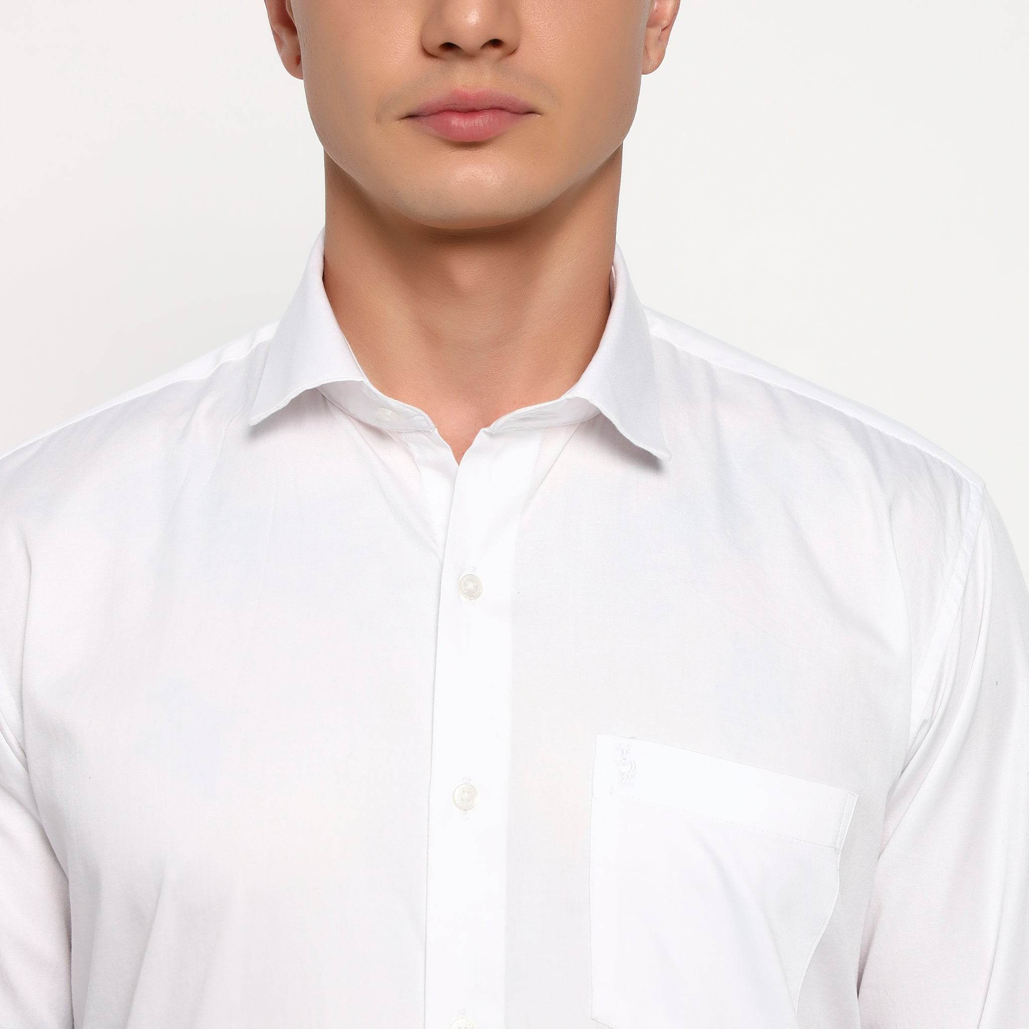 Ivory White Satin Shirt
