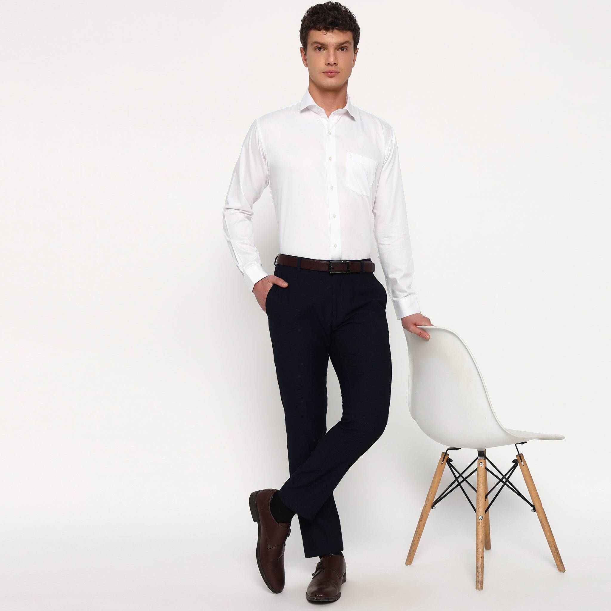 Ivory White Satin Shirt