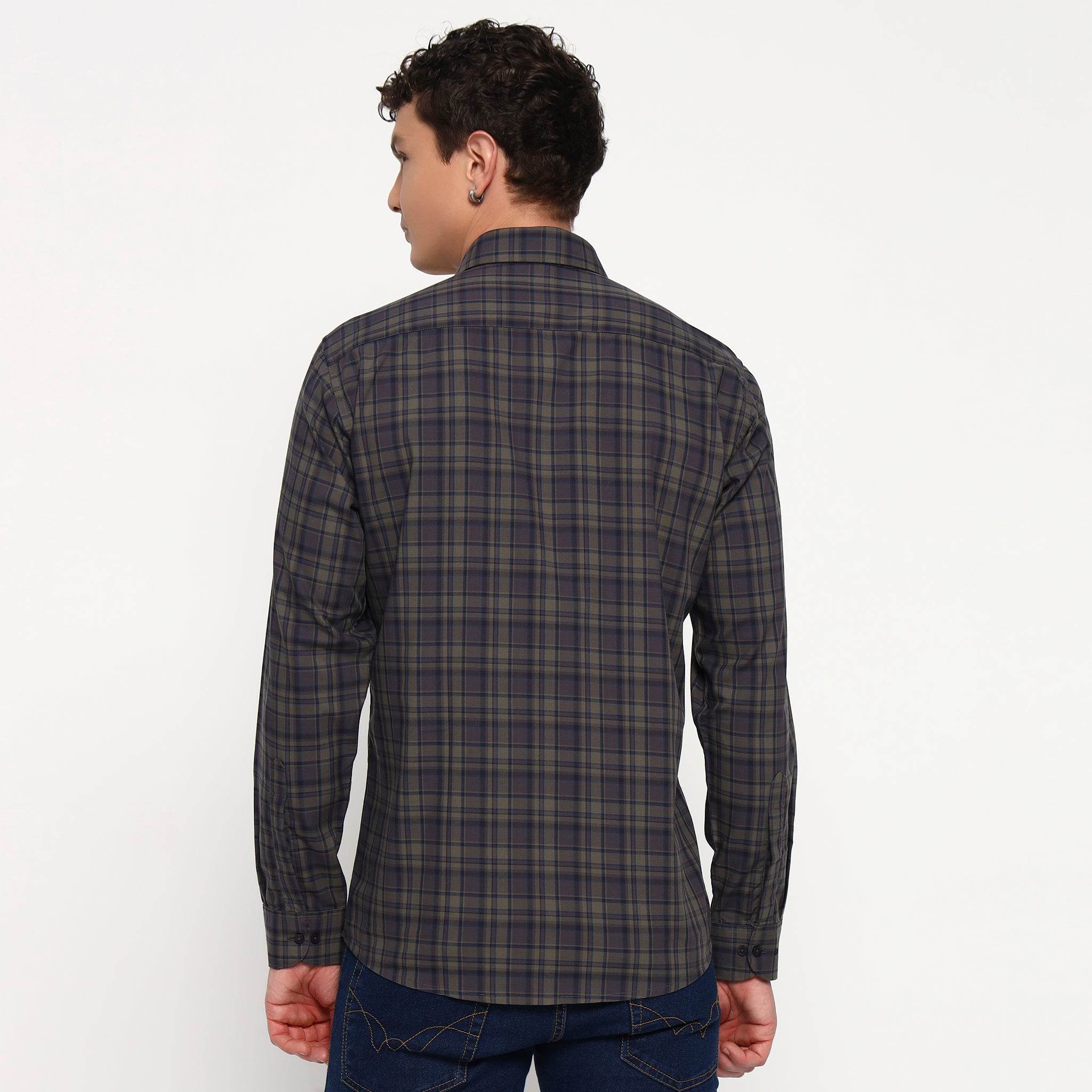 Forest Plum Bamboo Checks Shirt