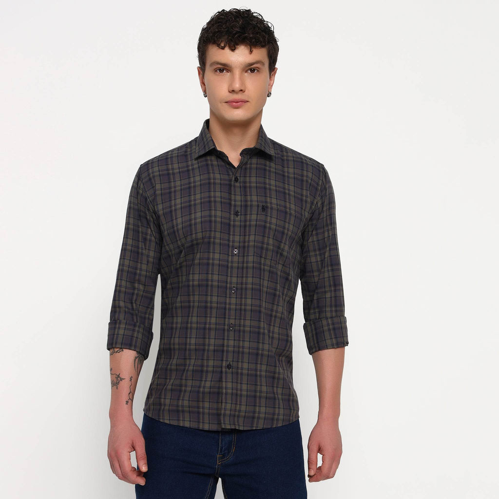 Forest Plum Bamboo Checks Shirt