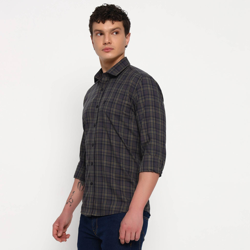 Forest Plum Bamboo Checks Shirt