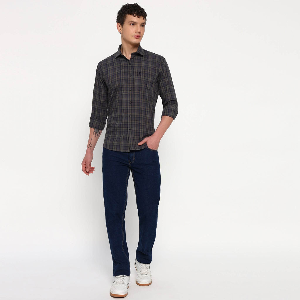 Forest Plum Bamboo Checks Shirt