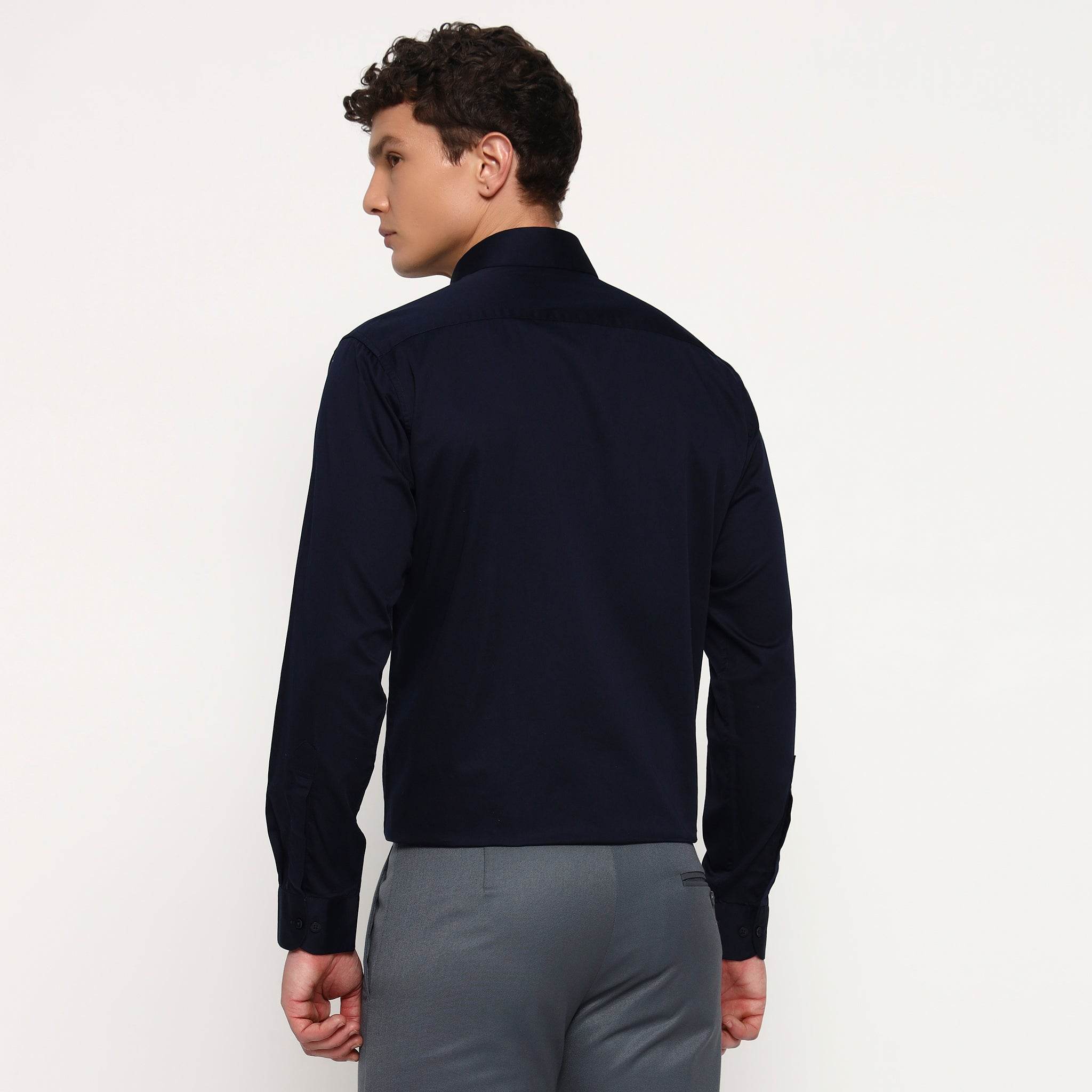 Wild Navy Bamboo Shirt