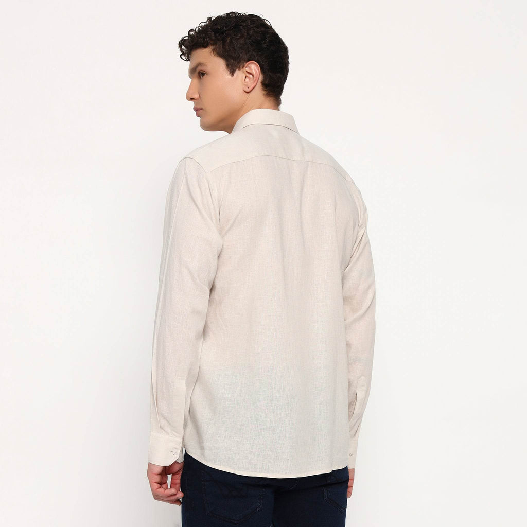 Beige Belgian Linen Shirt