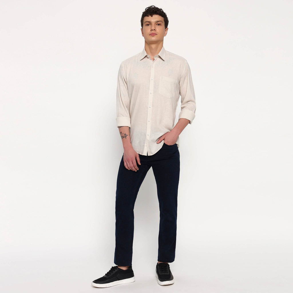 Beige Belgian Linen Shirt