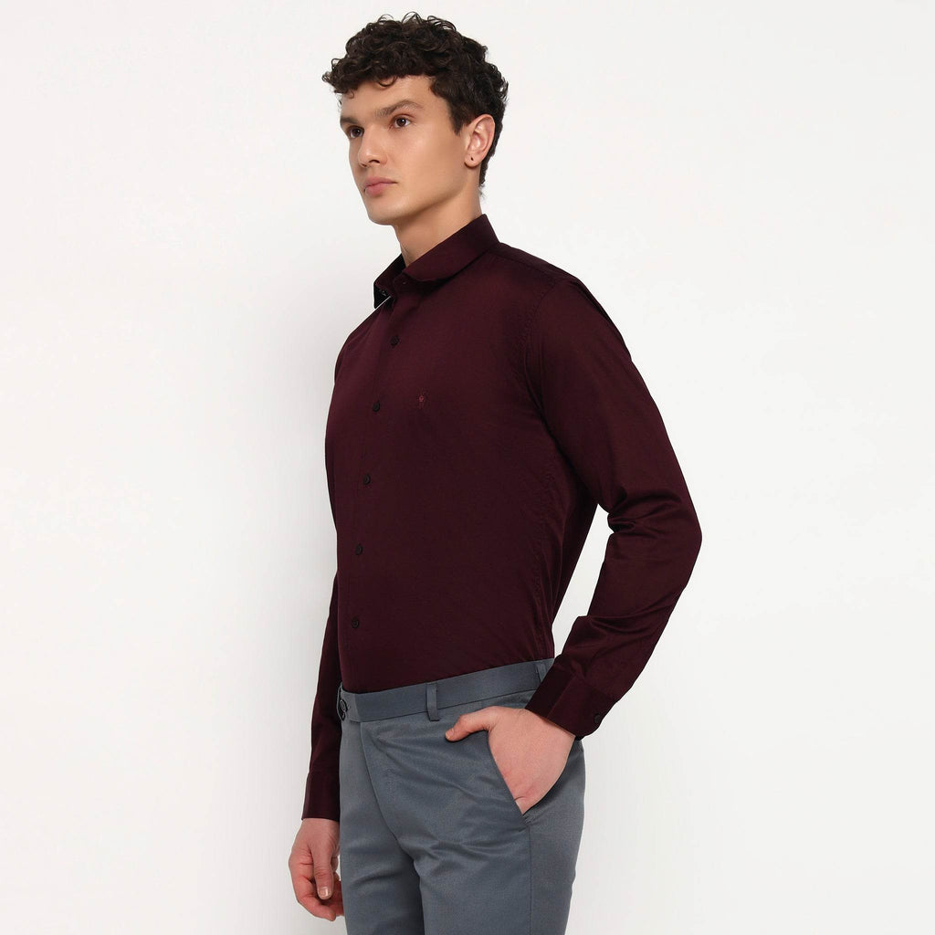 Maroon Satin Shirt