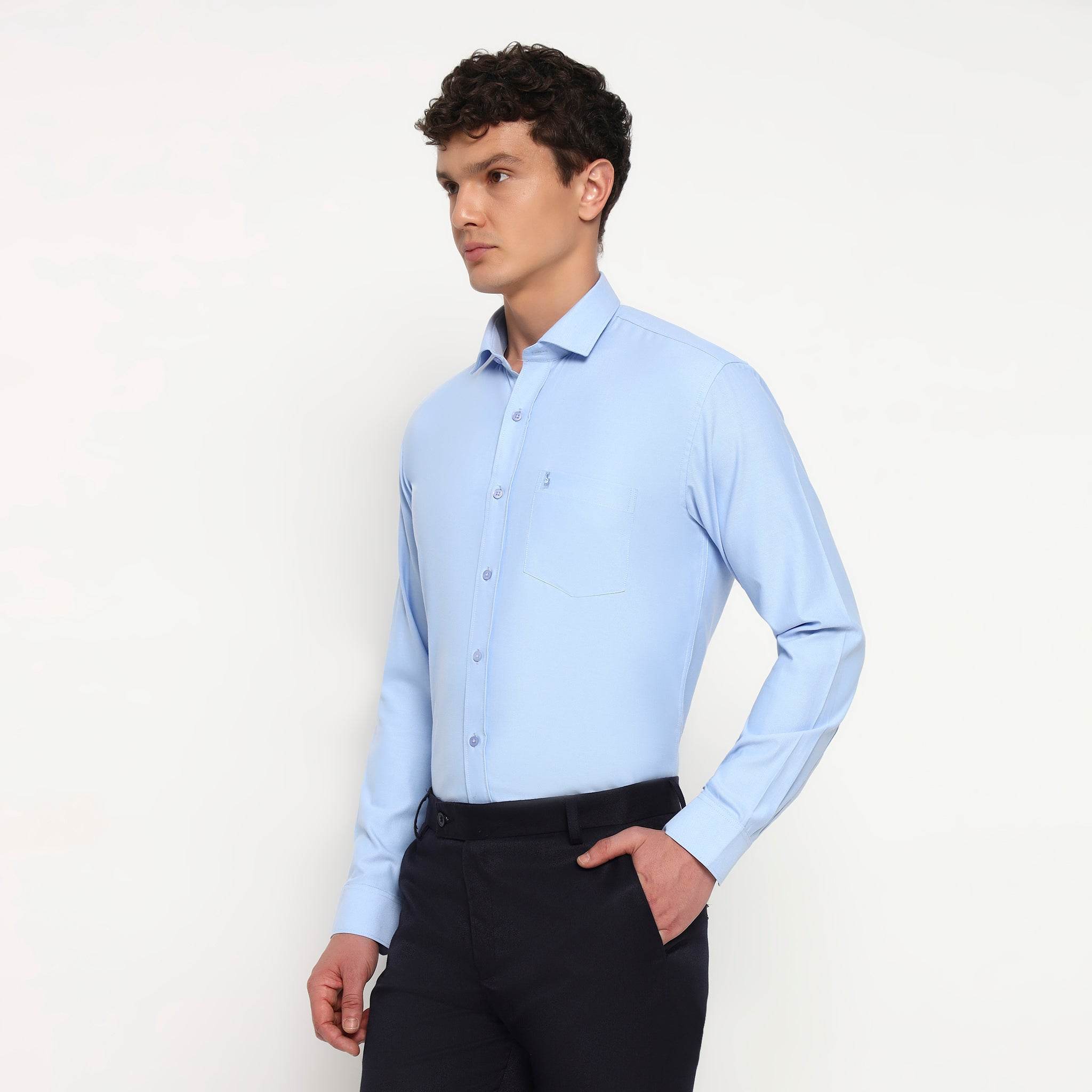 Sky Blue Oxford Cotton Shirt