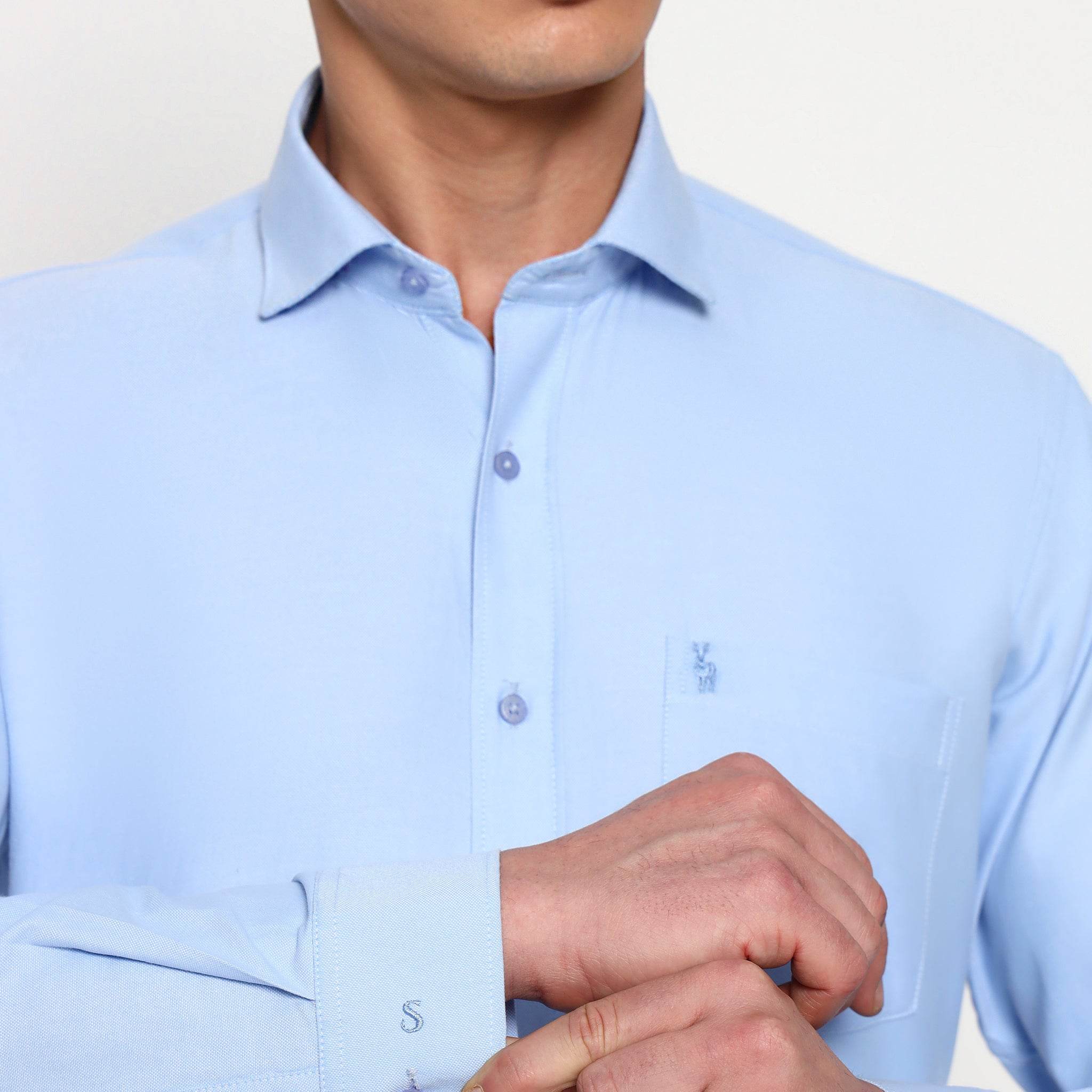 Sky Blue Oxford Cotton Shirt