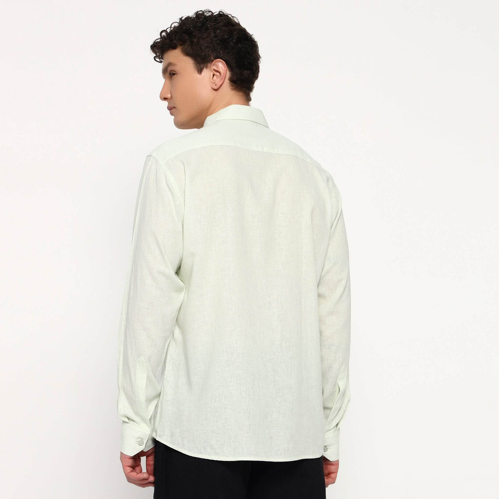 Mint Green Belgian Linen Shirt