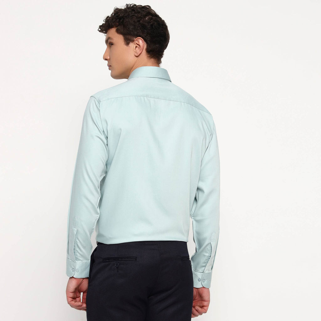 Aqua Cyan Bamboo Shirt