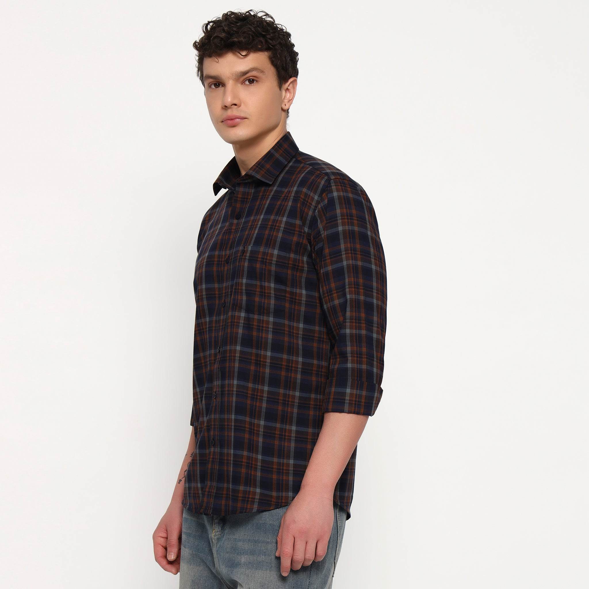 Sunset Tide Bamboo Checks Shirt