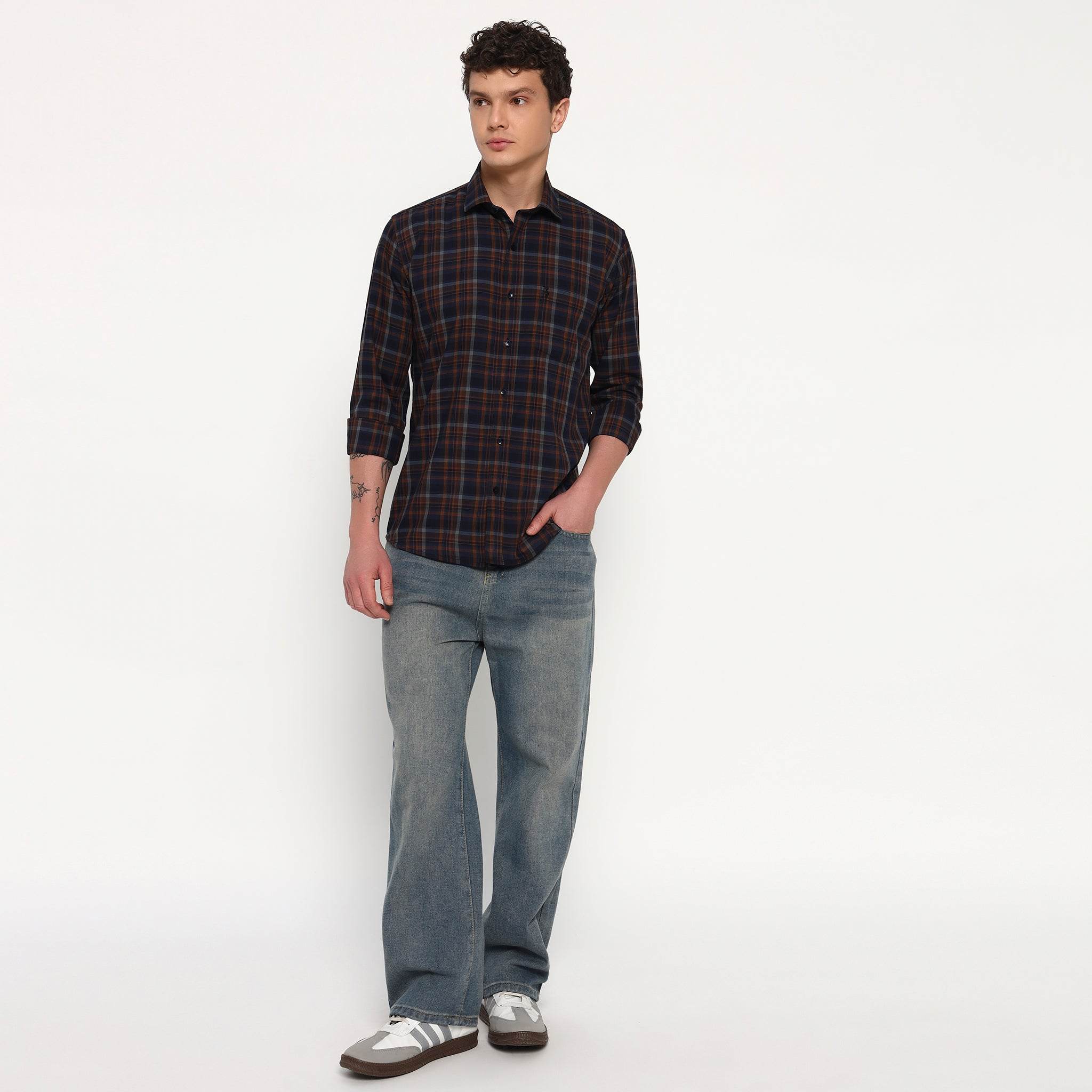 Sunset Tide Bamboo Checks Shirt
