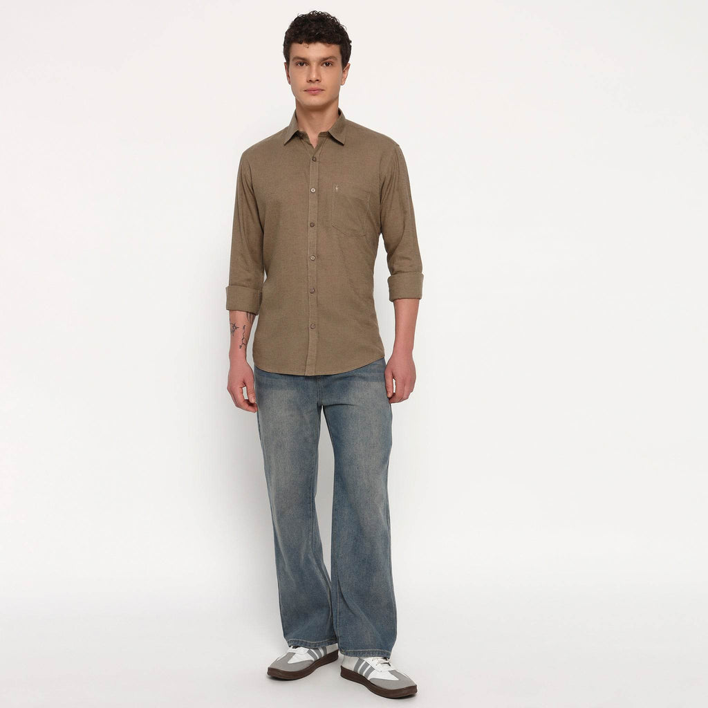 Toast Brown Belgian Linen Shirt