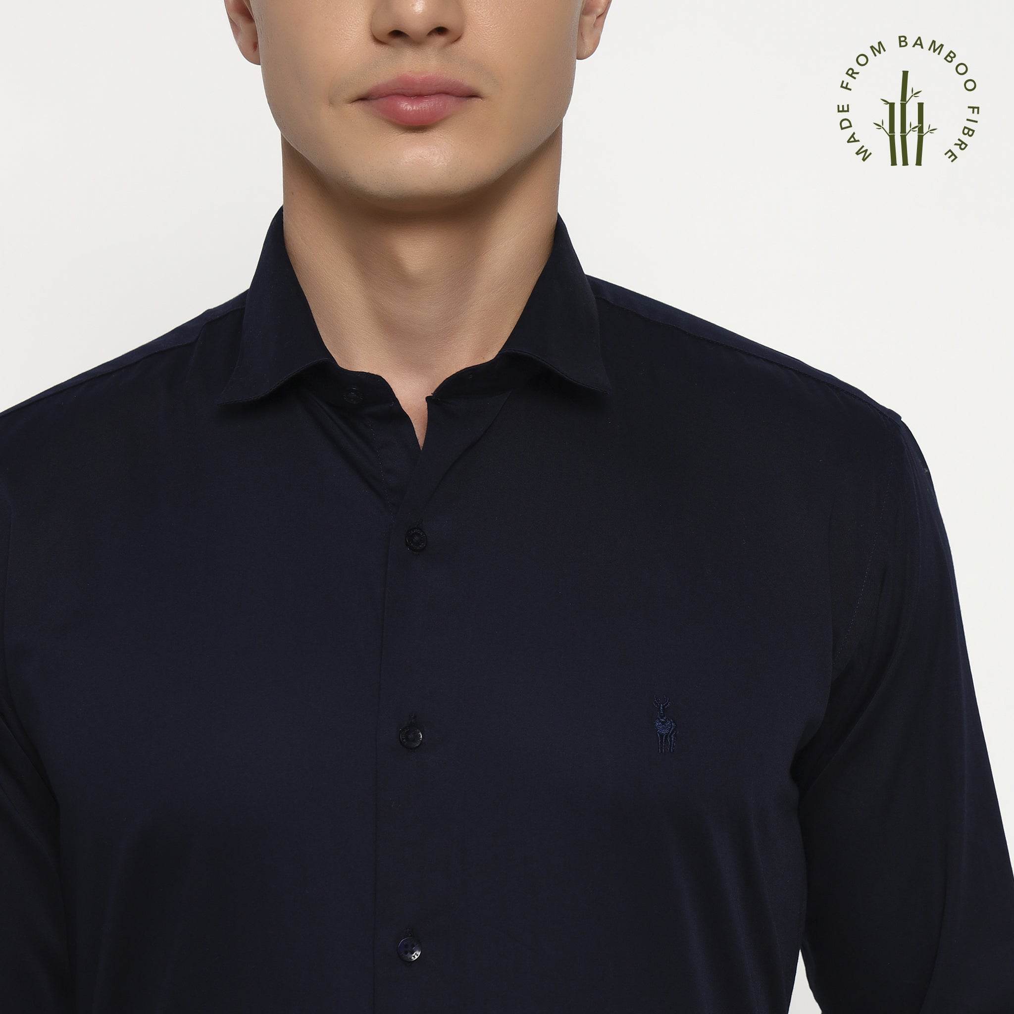 Wild Navy Bamboo Shirt