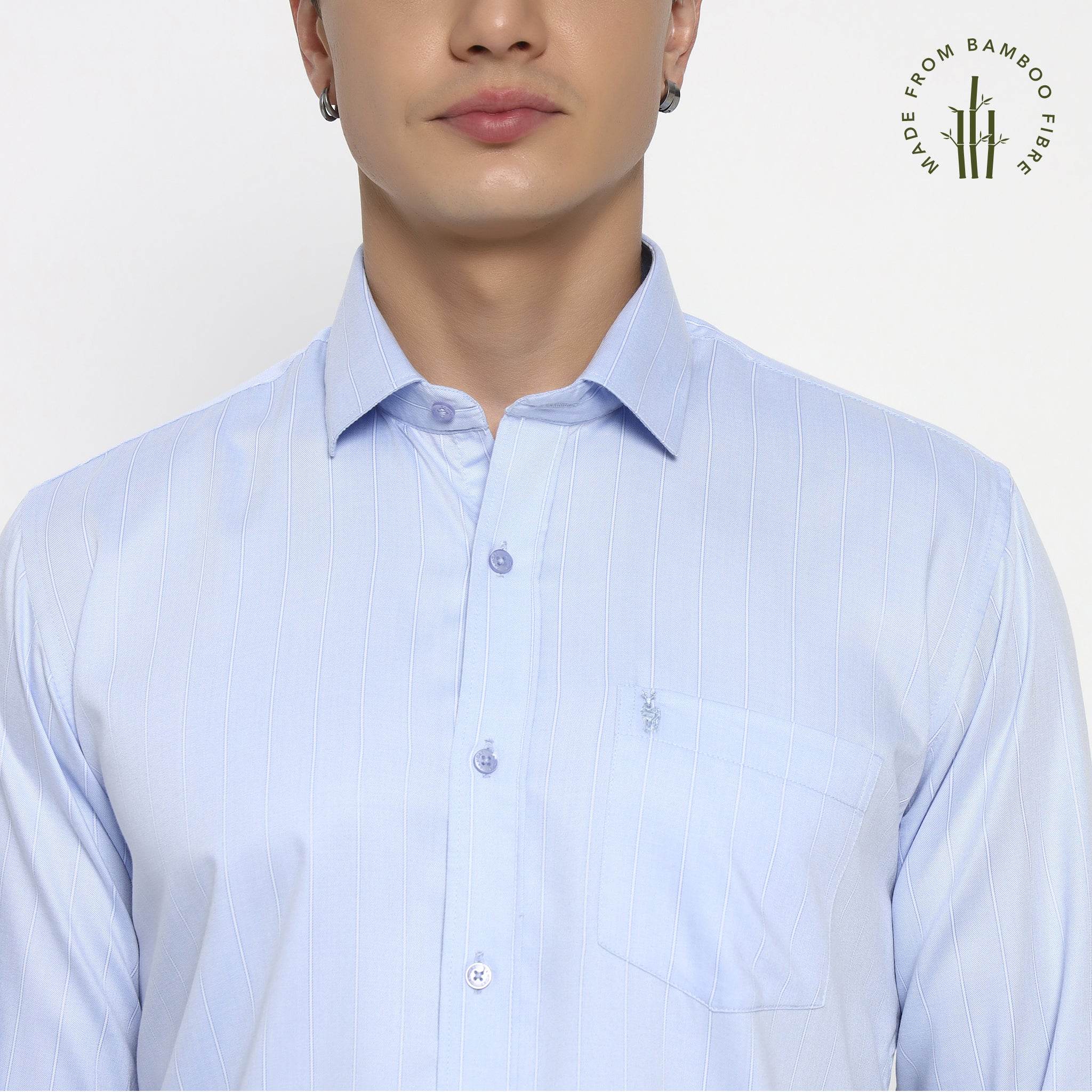 Skyline Blue Stripes Bamboo Shirt
