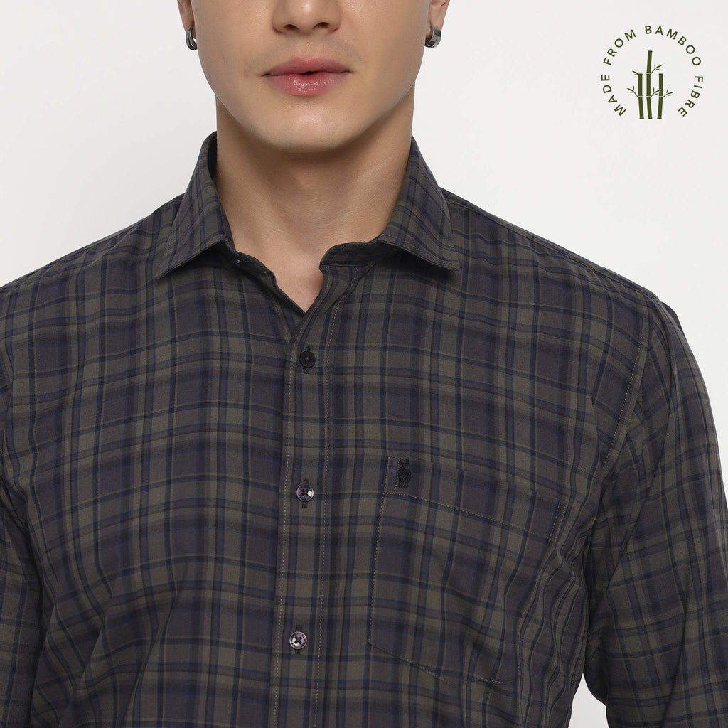 Forest Plum Bamboo Checks Shirt