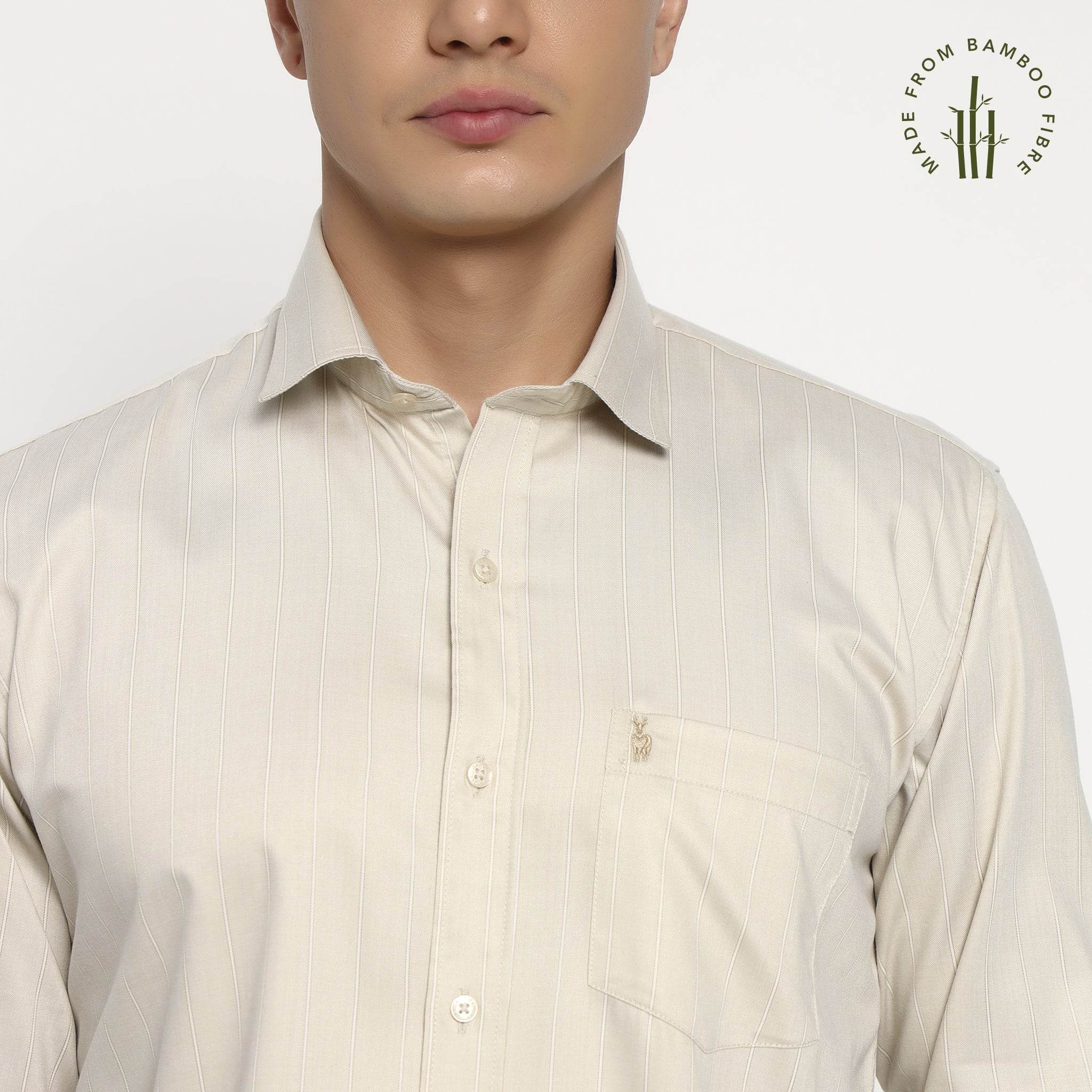 Sandline Beige Stripes Bamboo Shirt