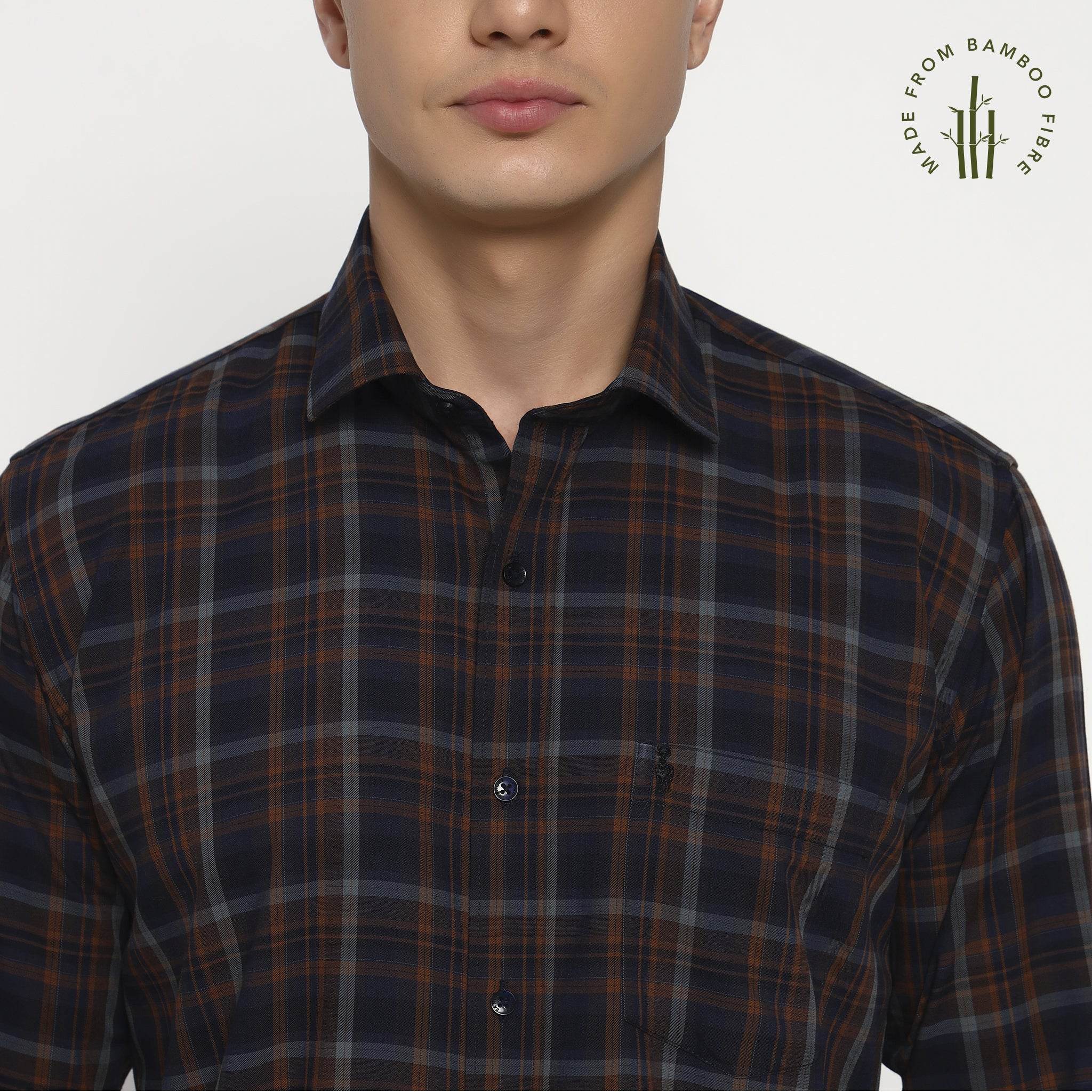 Sunset Tide Bamboo Checks Shirt